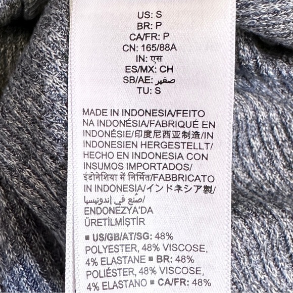 Daily Ritual Tiered Slate Blue Stretch Jersey Knit Maxi Dress Size S - Picture 8 of 9